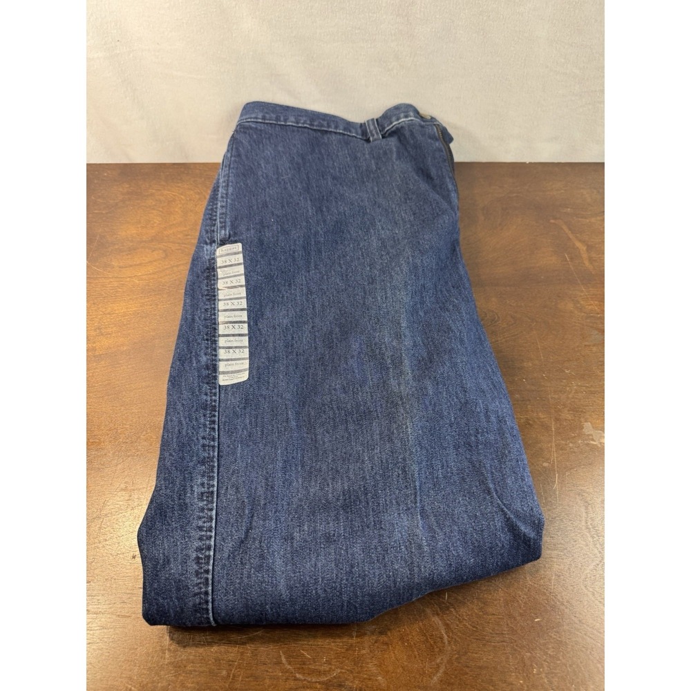 Haggar Great American Khaki Jeans 38x32 Carbon Denim Classic Fit 100% Cotton NWT